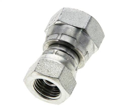 Racor Reductor Recto G1/4'' x G3/8'' Hembra Acero Alta Presión 60° Cono 425bar (5971.25psi) Hidráulico