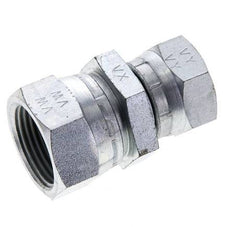 Racor Reductor Recto G1/2'' x G3/4'' Hembra Acero Alta Presión 60° Cono 175bar (2458.75psi) Hidráulico