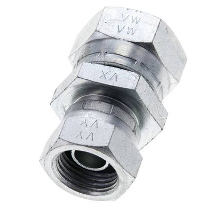 Racor Reductor Recto G1/2'' x G3/4'' Hembra Acero Alta Presión 60° Cono 175bar (2458.75psi) Hidráulico