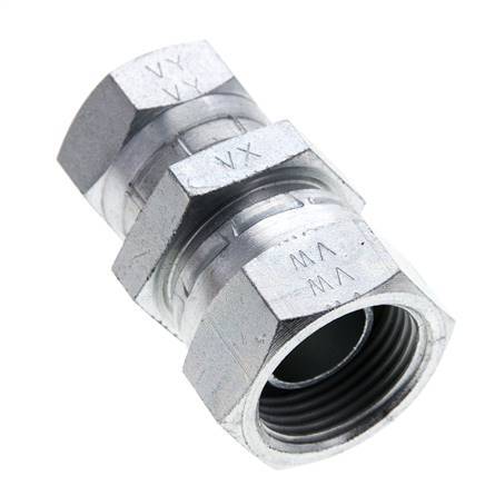 Racor Reductor Recto G1/2'' x G3/4'' Hembra Acero Alta Presión 60° Cono 175bar (2458.75psi) Hidráulico