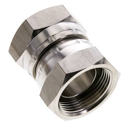 Racor Reductor Recto G1 1/4'' Hembra Acero Inoxidable Alta Presión Cono 60° 150bar (2107.5psi) Hidráulico