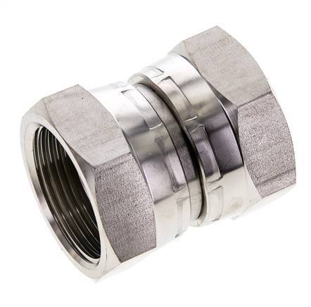 Racor Reductor Recto G1 1/4'' Hembra Acero Inoxidable Alta Presión Cono 60° 150bar (2107.5psi) Hidráulico