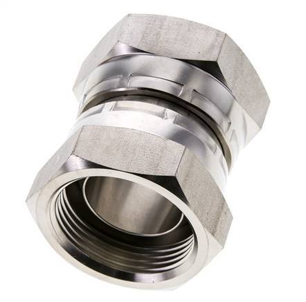Racor Reductor Recto G1 1/4'' Hembra Acero Inoxidable Alta Presión Cono 60° 150bar (2107.5psi) Hidráulico
