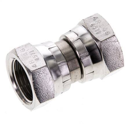 Racor Reductor Recto G1/2'' Hembra Acero Inoxidable Alta Presión Cono 60° 300bar (4215.0psi) Hidráulico