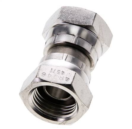 Racor Reductor Recto G1/2'' Hembra Acero Inoxidable Alta Presión Cono 60° 300bar (4215.0psi) Hidráulico