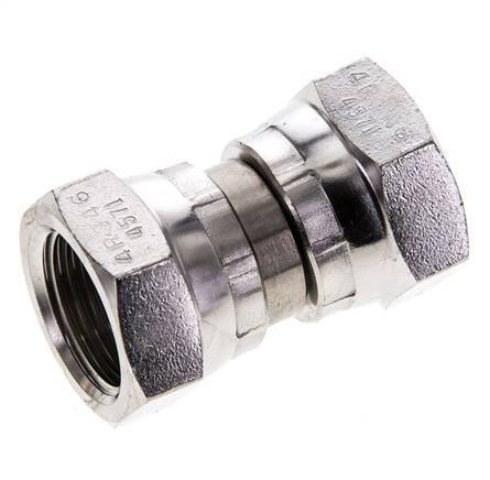 Racor Reductor Recto G1/2'' Hembra Acero Inoxidable Alta Presión Cono 60° 300bar (4215.0psi) Hidráulico
