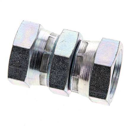 Racor Reductor Recto G1/2'' Hembra Acero Alta Presión 60° Cono 300bar (4215.0psi) Hidráulico