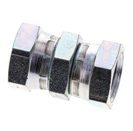 Racor Reductor Recto G1/2'' Hembra Acero Alta Presión 60° Cono 300bar (4215.0psi) Hidráulico