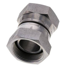 Racor Reductor Recto G1 1/2'' Hembra Acero Alta Presión 60° Cono 125bar (1756.25psi) Hidráulico