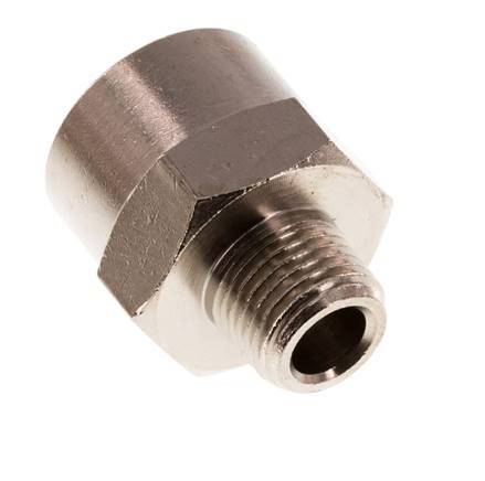 Reducing Adapter R1/8'' Male x Rp1/4'' Female Nickel-plated Brass 16bar (224.8psi) [5 Pieces]