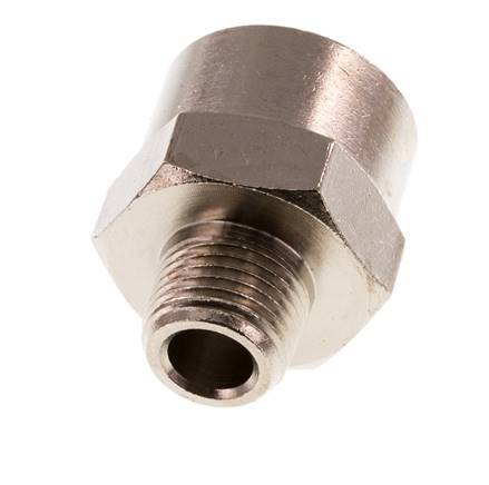 Reducing Adapter R1/8'' Male x Rp1/4'' Female Nickel-plated Brass 16bar (224.8psi) [5 Pieces]