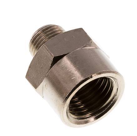 Reducing Adapter R1/8'' Male x Rp1/4'' Female Nickel-plated Brass 16bar (224.8psi) [5 Pieces]