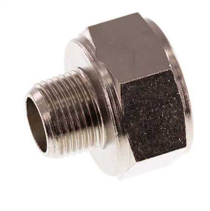 Adaptador reductor R3/8'' Macho x Rp3/4'' Hembra Latón niquelado 16bar (224.8psi)