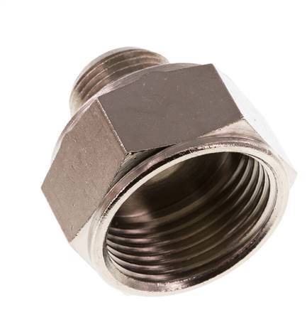 Adaptador reductor R3/8'' Macho x Rp3/4'' Hembra Latón niquelado 16bar (224.8psi)