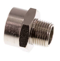 Adaptador reductor R1/2'' Macho x Rp3/4'' Hembra Latón niquelado 16bar (224.8psi)