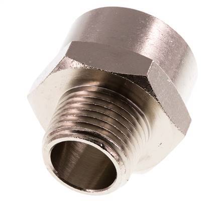 Adaptador reductor R1/2'' Macho x Rp3/4'' Hembra Latón niquelado 16bar (224.8psi)