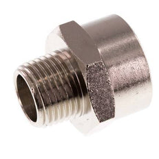 Adaptador reductor R1/2'' Macho x Rp3/4'' Hembra Latón niquelado 16bar (224.8psi)
