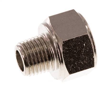 Reducing Adapter R1/4'' Male x Rp3/8'' Female Nickel-plated Brass 16bar (224.8psi) [2 Pieces]