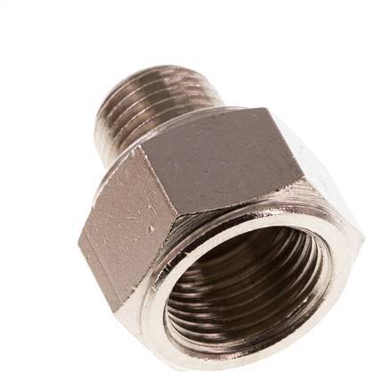 Reducing Adapter R1/4'' Male x Rp3/8'' Female Nickel-plated Brass 16bar (224.8psi) [2 Pieces]