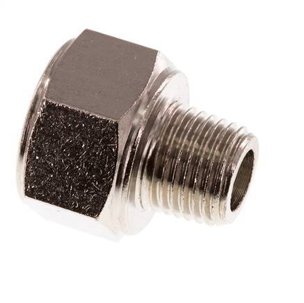 Reducing Adapter R1/4'' Male x Rp3/8'' Female Nickel-plated Brass 16bar (224.8psi) [2 Pieces]