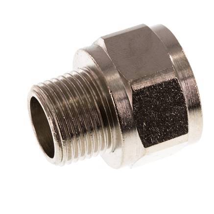 Reducing Adapter R3/8'' Male x Rp1/2'' Female Nickel-plated Brass 16bar (224.8psi) [2 Pieces]