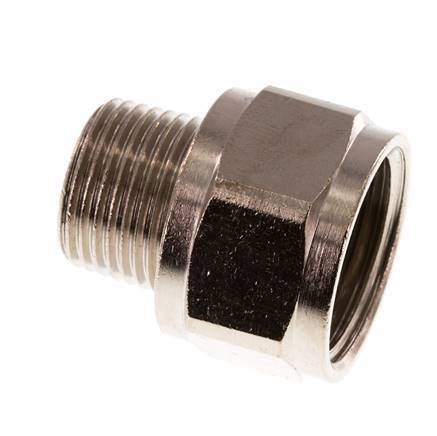 Reducing Adapter R3/8'' Male x Rp1/2'' Female Nickel-plated Brass 16bar (224.8psi) [2 Pieces]