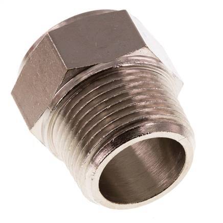 Extensión roscada 3/4'' R Macho x Rp Hembra Latón niquelado 16bar (224,8psi)
