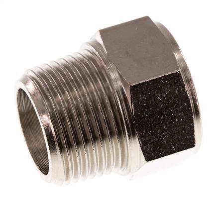 Extensión roscada 3/4'' R Macho x Rp Hembra Latón niquelado 16bar (224,8psi)