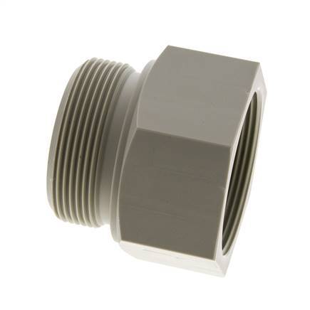 Extensión roscada G2'' Macho x Hembra Polipropileno (pp) 10bar (140.5psi) FDA 70mm Hex.