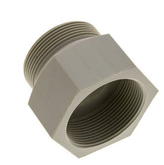 Extensión roscada G2'' Macho x Hembra Polipropileno (pp) 10bar (140.5psi) FDA 70mm Hex.