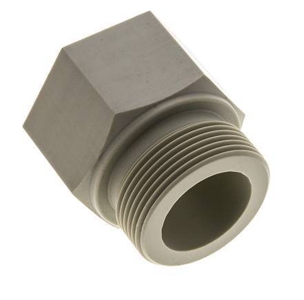 Extensión roscada G1 1/2'' Macho x Hembra Polipropileno (pp) 10bar (140.5psi) FDA 55mm Hex.
