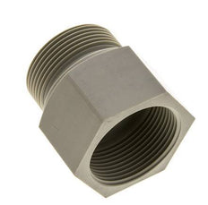 Extensión roscada G1 1/2'' Macho x Hembra Polipropileno (pp) 10bar (140.5psi) FDA 55mm Hex.