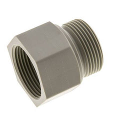 Extensión roscada G1 1/4'' Macho x Hembra Polipropileno (pp) 10bar (140.5psi) FDA 50mm Hex.