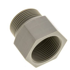 Extensión roscada G1 1/4'' Macho x Hembra Polipropileno (pp) 10bar (140.5psi) FDA 50mm Hex.
