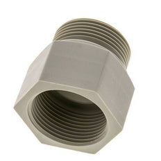 Extensión roscada G1 1/4'' Macho x Hembra Polipropileno (pp) 10bar (140.5psi) FDA 50mm Hex.
