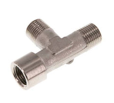 Tee Fitting Right Angle R1/8'' Male x G1/8'' Female Nickel-plated Brass 16bar (224.8psi) [5 Pieces]