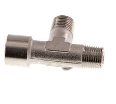 Tee Fitting Right Angle R1/8'' Male x G1/8'' Female Nickel-plated Brass 16bar (224.8psi) [5 Pieces]