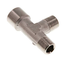 Tee Fitting Right Angle R1/8'' Male x G1/8'' Female Nickel-plated Brass 16bar (224.8psi) [5 Pieces]