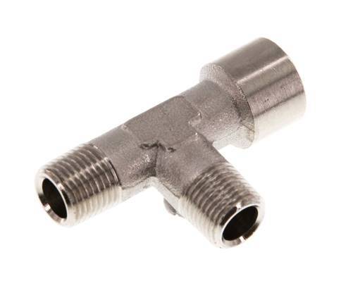 Tee Fitting Right Angle R1/8'' Male x G1/8'' Female Nickel-plated Brass 16bar (224.8psi) [5 Pieces]