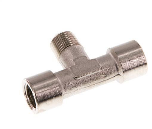 Tee Fitting G1/8'' Female x R1/8'' Male Nickel-plated Brass 16bar (224.8psi) [5 Pieces]