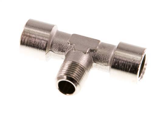Tee Fitting G1/8'' Female x R1/8'' Male Nickel-plated Brass 16bar (224.8psi) [5 Pieces]