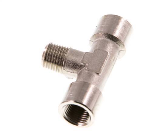 Tee Fitting G1/8'' Female x R1/8'' Male Nickel-plated Brass 16bar (224.8psi) [5 Pieces]