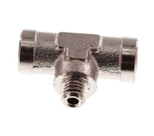 Tee Fitting M5 Female x Male Nickel-plated Brass 16bar (224.8psi) [5 Pieces]
