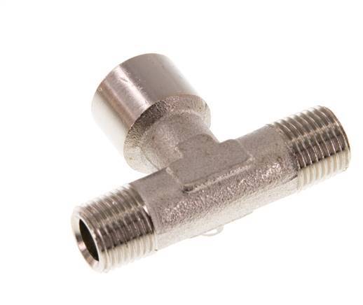 Tee Fitting R1/8'' Male x G1/8'' Female Nickel-plated Brass 16bar (224.8psi) [5 Pieces]