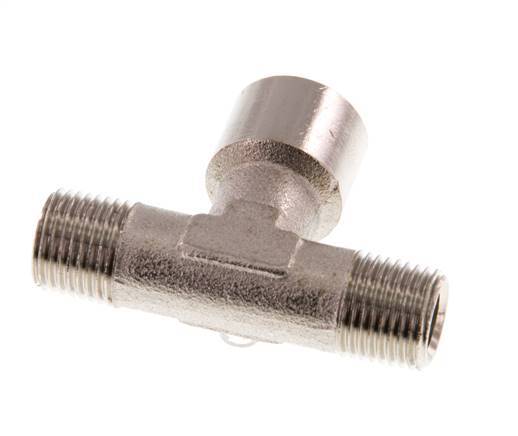 Tee Fitting R1/8'' Male x G1/8'' Female Nickel-plated Brass 16bar (224.8psi) [5 Pieces]