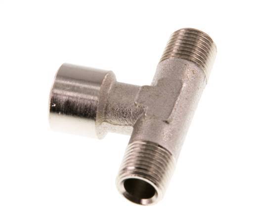 Tee Fitting R1/8'' Male x G1/8'' Female Nickel-plated Brass 16bar (224.8psi) [5 Pieces]
