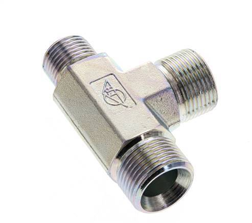 Racor en T G1/2'' x G3/4'' Macho Acero 325bar (4566.25psi)