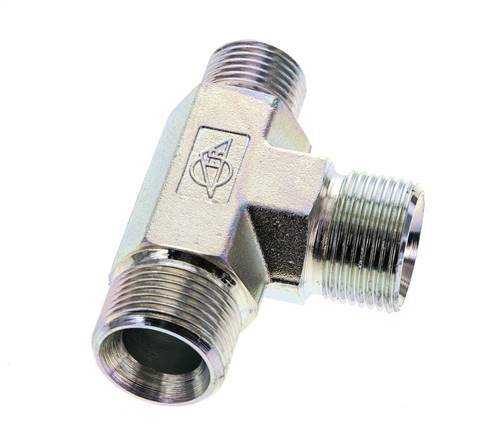 Racor en T G1/2'' x G3/4'' Macho Acero 325bar (4566.25psi)
