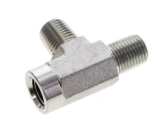 Tee Fitting 1/4'' NPT Female x Male Steel 275bar (3863.75psi)