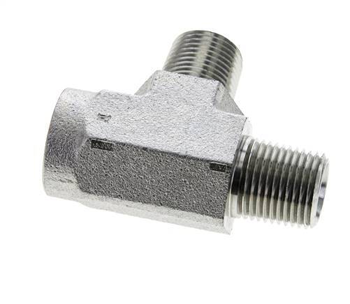 Tee Fitting 1/2'' NPT Female x Male Steel 210bar (2950.5psi)